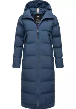 Зимнее пальто в стиле Ragwear "Patrise", удлиненное женское зимнее стеганое пальто с разрезами, цвет Indigo