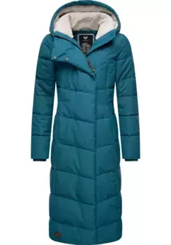 Зимнее пальто в стиле Ragwear "Pavla Long", удлиненная зимняя парка с плюшевой подкладкой и капюшоном, цвет Ocean