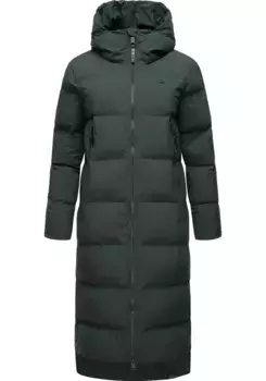 Зимнее пальто в стиле рэгвир "Patrise", удлиненное женское зимнее стеганое пальто с разрезами Ragwear, зеленый