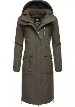 Зимнее пальто в стиле рэгвир "Refutura Remake", уличная куртка на теплой подкладке из переработанных материалов Ragwear, зеленый