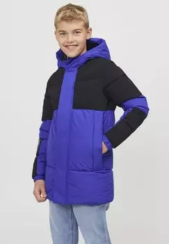 Зимнее пальто WATTIERTE KAPUZEN Jack & Jones Junior, цвет bluing