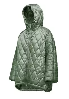 Зимнее пальто WITH WIDE SLEEVES AND HOOD Bomboogie, зеленый металлик