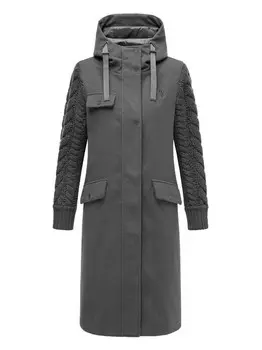 Зимнее пальто вязаное крошка 14 Navahoo, серый