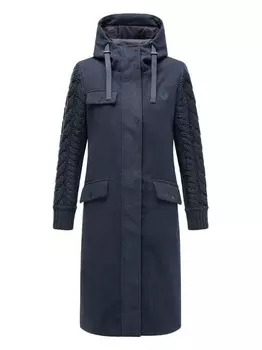 Зимнее пальто вязаное крошка 14 Navahoo, синий