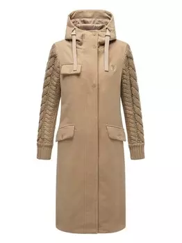 Зимнее пальто вязаное крошка 14 Navahoo, бежевый