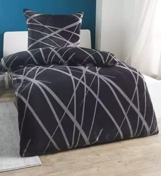 Зимнее плюшевое постельное белье Nicky-Teddy Cashmere 135х200 155х220 200х200 наволочка 80х80 разные узоры, размер: 135 х 200 см, дизайн - мотив: антрацитовая мечта MALIKA