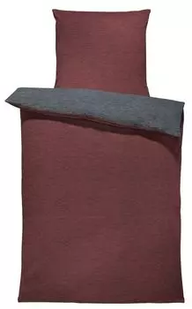 Зимнее постельное белье бобра из пестрого хлопка, приятное, пушистое, теплое, мягкое, современное, размер: 2 шт., 135 х 200 см, цвет: бордовый/антрацит One-Home