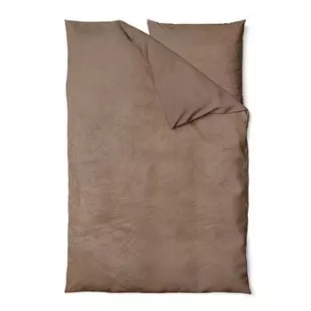 Зимнее постельное белье teddy plush 155х220 + пододеяльник 80х80 Cashmere Touch Nicki Uni / Reversible Nougat Visaggio