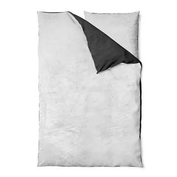 Зимнее постельное белье Teddy Plush 135х200 + 80х80 пододеяльник Cashmere Touch Nicki Uni / Reversible Silver Anthracite Visaggio