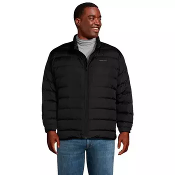 Зимнее пуховое пальто Big & Tall Lands' End, черный