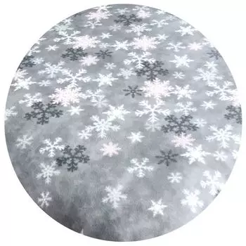 Зимнее термофлисовое постельное белье из 4 предметов микрофибра 135 x 200 см термофлис приятный флис теплые снежинки CRYSTAL GREY leonado vicenti