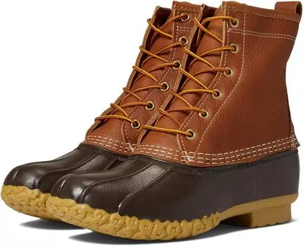 Зимние ботинки Bean Boot 8" Leather Primaloft Flannel Lined L.L.Bean, цвет Tan/Brown/Gum/Classic Navy