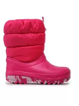 Зимние ботинки Crocs, розовый