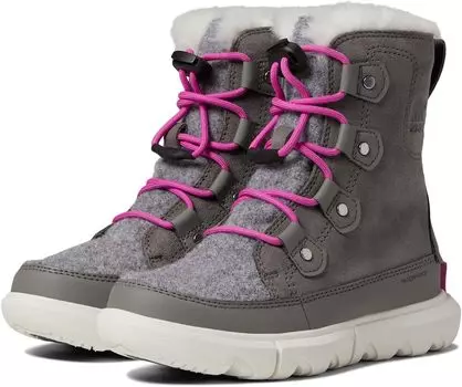 Зимние ботинки Explorer Lace WP SOREL, цвет Quarry/Bright Lavender