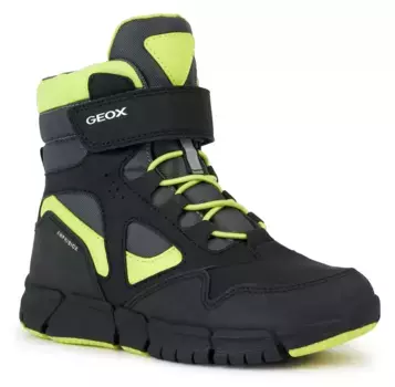 Зимние ботинки Geox "J FLEXYPER BOY B ABX" с элементами TEX, цвет Schwarz-Limette