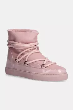 Зимние ботинки Inuikii из блестящей кожи, розовый