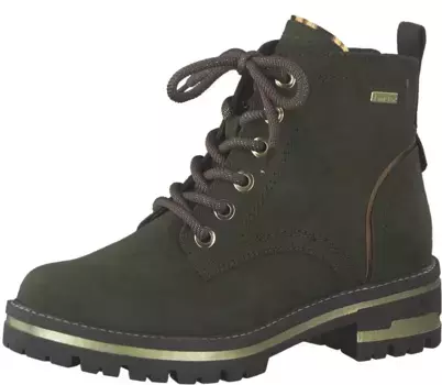 Зимние ботинки Jana с изящными металлическими деталями, ширина G, хаки