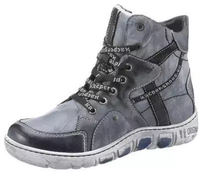 Зимние ботинки KACPER с модными контрастными деталями, джинсовый