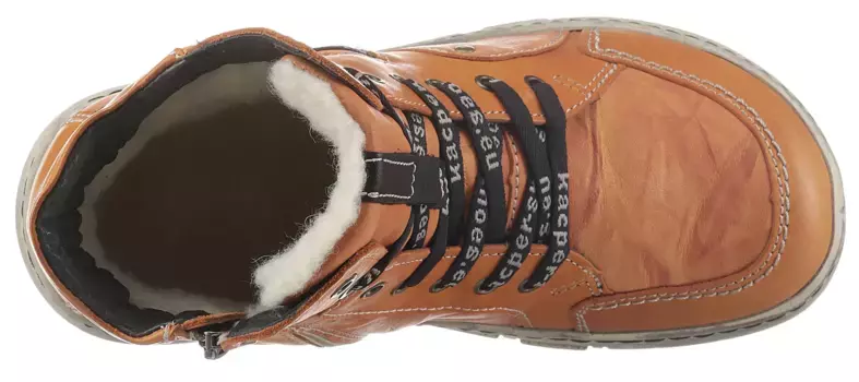 Зимние ботинки KACPER с модными контрастными деталями, черный