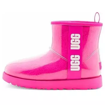 Зимние ботинки классические прозрачные мини Ugg, розовый