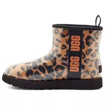 Зимние ботинки классические прозрачные с мини-логотипом Ugg, черный