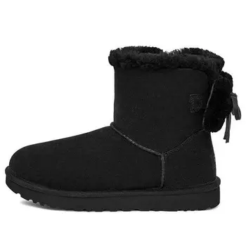 Зимние ботинки классические с двойным бантом мини Ugg, черный