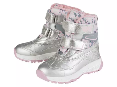 Зимние ботинки lupilu для малышей с застежкой-липучкой, серебро