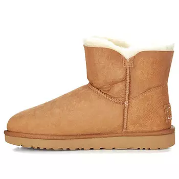 Зимние ботинки мини-бейли с пуговицей Ugg, коричневый