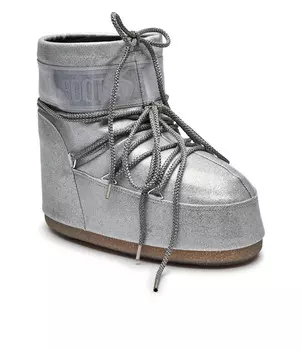 Зимние ботинки Moon Boot CLASSIC LOW GLITTER, серебро