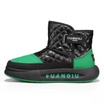 Зимние ботинки мужские черный/зеленый Huanqiu