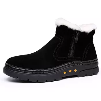 Зимние ботинки мужские черный Zuwudong