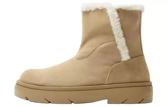Зимние ботинки мужские с маркировкой коричневато-желтого цвета Zara