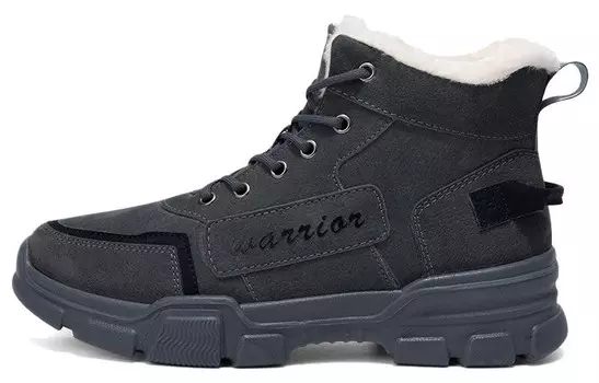 Зимние ботинки мужские серые/черные Warrior