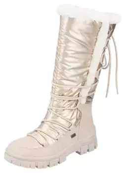 Зимние ботинки Rieker на уютной теплой подкладке, бежевый