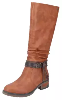 Зимние ботинки Rieker с эластичными вставками для идеальной посадки, коричневый