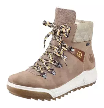 Зимние ботинки Rieker, со стеганым краем голенища, мембраной TEX, бежевый