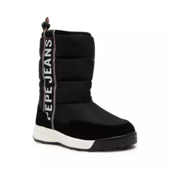 Зимние ботинки с добавлением кожи Pepe Jeans London, черный