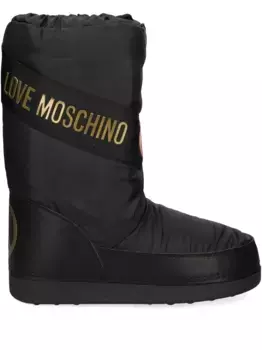 Зимние ботинки с логотипом Love Moschino, черный