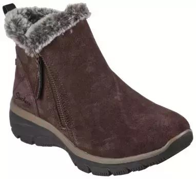 Зимние ботинки Skechers "EASY GOING - HIGH ZIP" с воротником из искусственного меха, цвет Braun-Kombiniert
