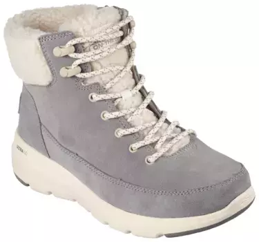 Зимние ботинки Skechers "GLACIAL ULTRA", зимняя обувь, зимние ботинки, ботинки на шнуровке с пропиткой 3M Scotchgard, серый