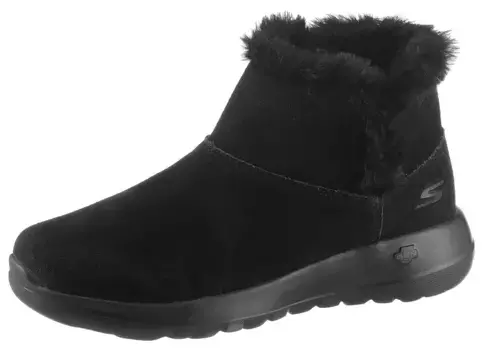 Зимние ботинки Skechers "On the Go Joy - Bundle Up", с отделкой из искусственного меха, черный