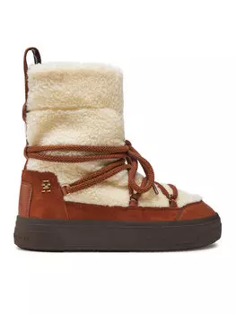 Зимние ботинки Tommy Hilfiger Botas de nieve Lace-Up Faux Shearling Snowboot FW0FW08252, бежевый