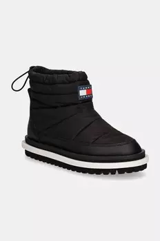 Зимние ботинки Tommy Jeans TJW PADDED FLAT BOOT WL, черный