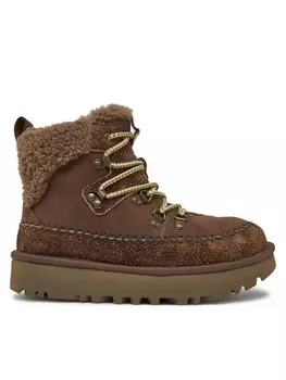Зимние ботинки Ugg Botas de nieve W Classic Alpine Lace Up 1158271, коричневый