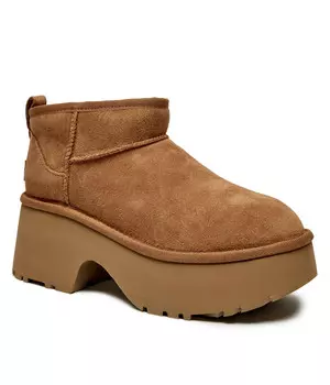 Зимние ботинки UGG Classic Ultra Mini New Heights, коричневый