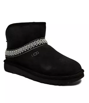 Зимние ботинки UGG W CLASSIC MINI CRESCENT, черный