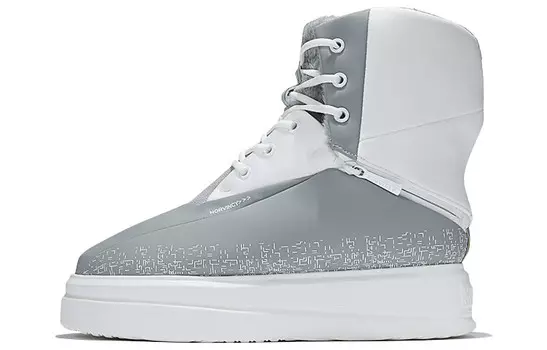 Зимние ботинки унисекс серо-белый Norvincy