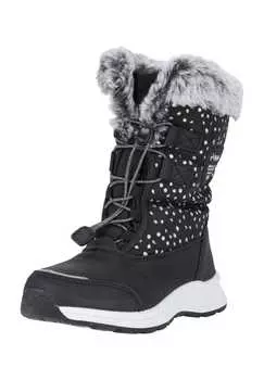 Зимние ботинки Wesend с удобной отделкой из искусственного меха и всепогодным профилем Zigzag, черный