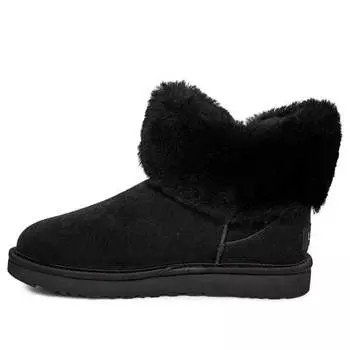 Зимние ботинки (WMNS) UGG Cinched Fur Mini Snow Boots Black, черный