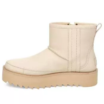Зимние ботинки (WMNS) UGG F19 Classic Rebel Biker Mini Fleece Lined Pink, розовый